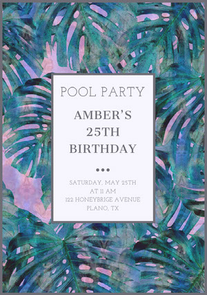 Din A6 Einladungskarte Kindergeburtstag Party Poolparty Delfin