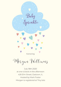 baby shower invitations cloud theme