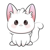 White cat kawaii