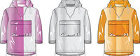 Anorak Jacket Winter Jackets flat sketch technical drawing vector illustration template