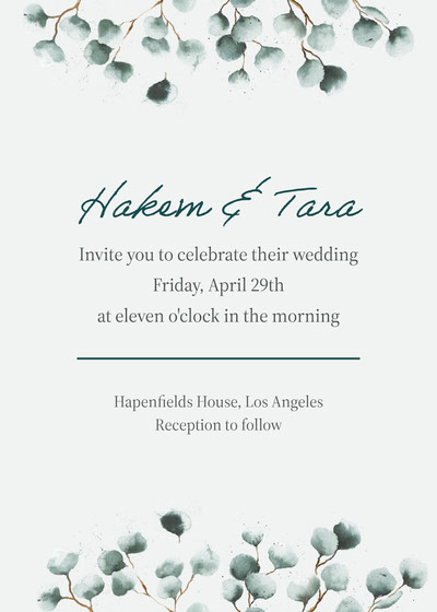 Wedding invitation templates to customize for free