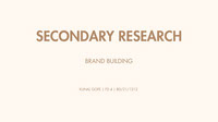 Secondary Research