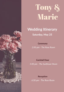 Free Wedding Program Templates Adobe Spark