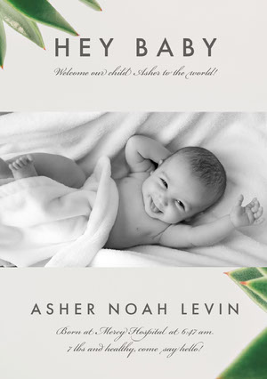 baby name announcement card