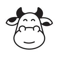 A cute cow logo