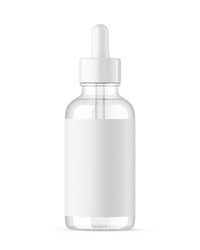 Clear Glass Dropper Bottle - PSD Mockup