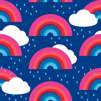 Rainbows Retro Design Pattern