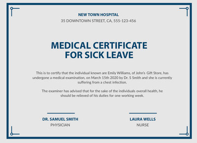 Australian Doctors Certificate Template