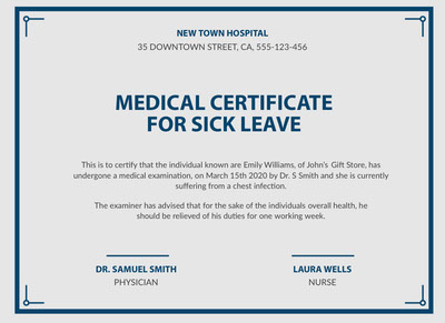 fake medical certificate template download