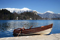 Rowing boat of Lake Bled Slovenia