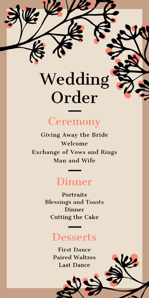 Free Wedding Program Templates Downloadable Adobe Spark