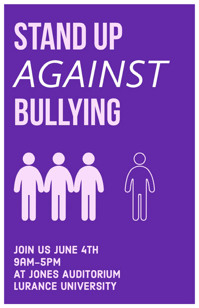 Free, printable anti-bullying campaign poster templates