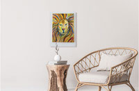 Abstract Lion Canvas Painting 3