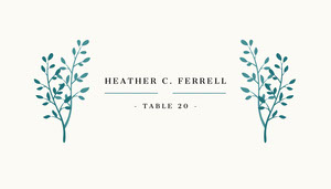 Wedding Place Card Template Free Place Card Template