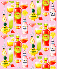 Cocktail pink pattern