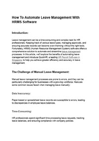 How To Automate Leave Management With HRMS Software