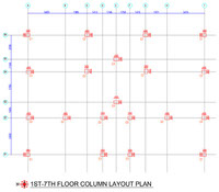 1st to 7th column layout plan