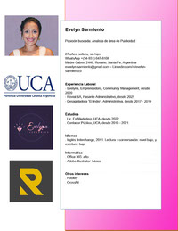 CV Di Evelyn Sarmiento