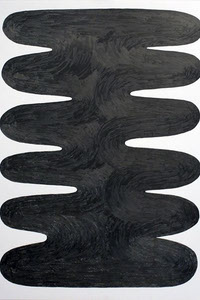 black geometry painting