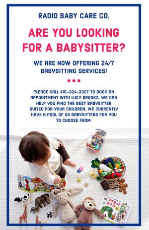Free Babysitting Flyer Templates Adobe Spark