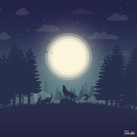 Midnight Wolf with Logo