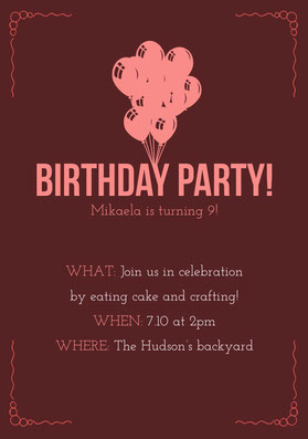 Birthday Invitations Adobe Spark